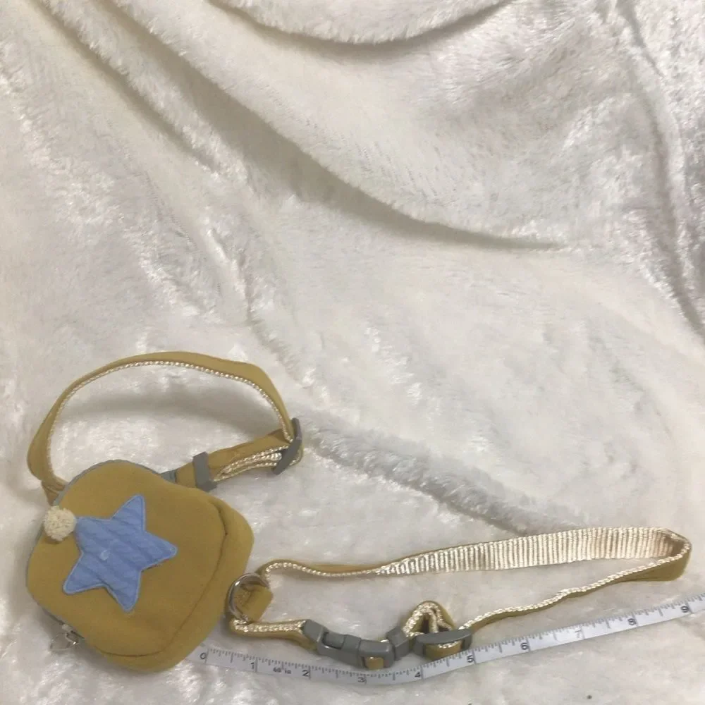 Yellow Backpack harness with leash size S NWOT